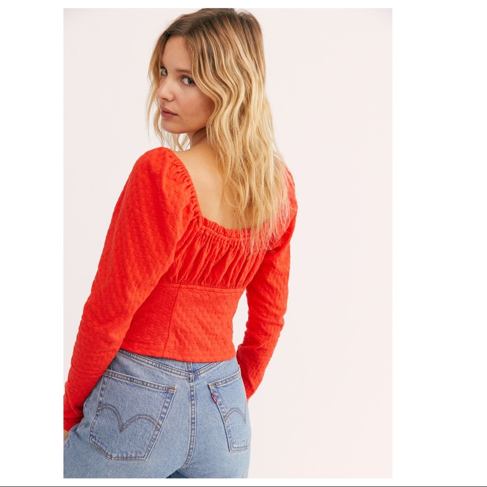 FREE PEOPLE BOHO LONG SLEEVES BUTTON DOWN TOP A2C - Picture 2 of 16